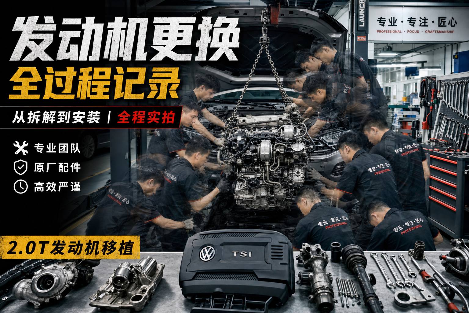 四虎修车视频教程-发动机大修全过程视频演示